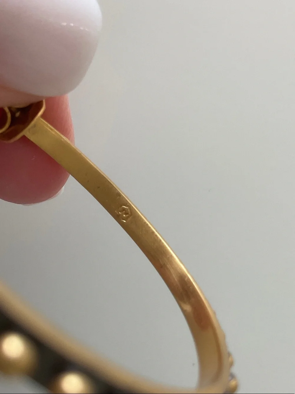 Julie Vos Soho hoop Gold Beaded Hoop Earrings  like new
